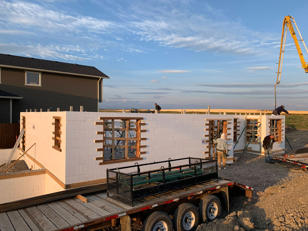 Superform insulated concrete form project